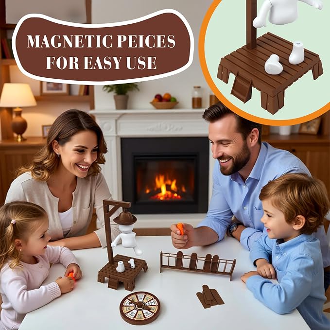 Hankman Glow Hangman Game Road Trip Toy for Kids 6+ | Magnetic board, 52 glow letters, road trip toy, family night activity, spelling & vocabulary fun, complete set