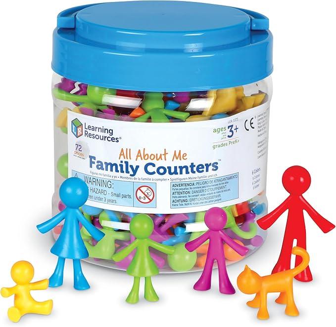 Learning Resources All About Me Family Counters | Toddler Sensory Toys, Preschool Activities, Classroom Must Haves, Math Manipulatives, Social Emotional Games, Fine Motor