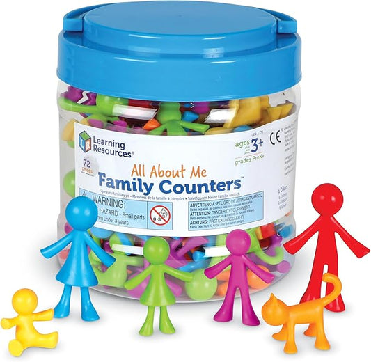 Learning Resources All About Me Family Counters | Toddler Sensory Toys, Preschool Activities, Classroom Must Haves, Math Manipulatives, Social Emotional Games, Fine Motor