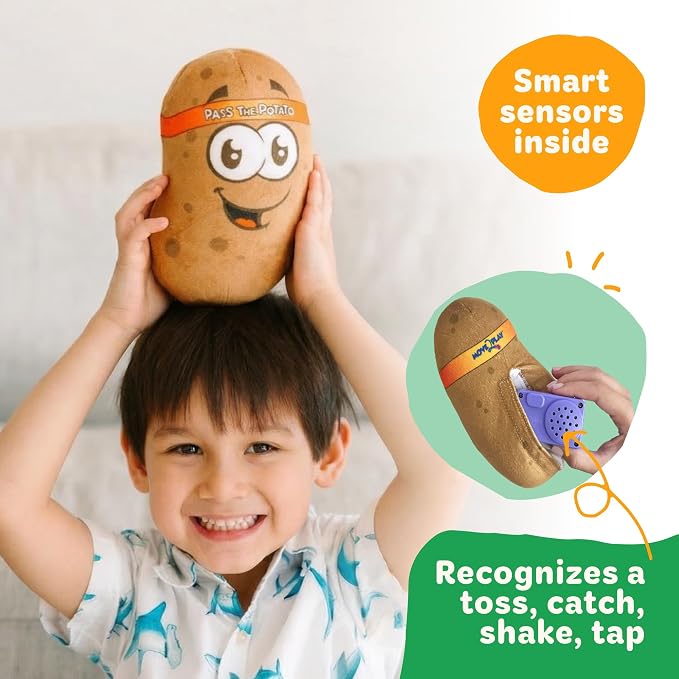 Move2Play, Pass The Potato | Hilariously Wild & Fun | Active Family Game for Kids Ages 3-8+ | Indoor Outdoor Toss Game | Party Games for Boys & Girls | Camping Travel Fun