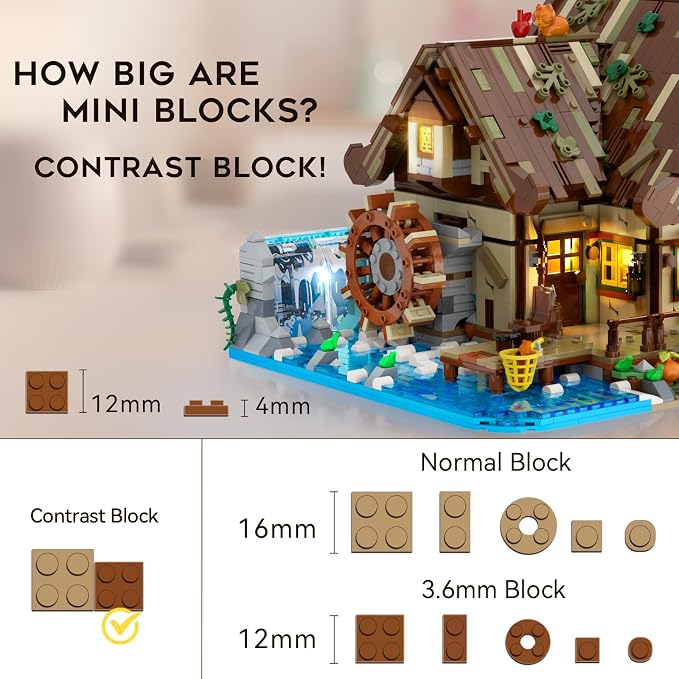 INSOON Wood Cabin Building Set with Lights for Adults, Forest House Kit | Cozy Cottage Display Model Mini Building Blocks with Animal Botanical, Home Office Decor Gift for Women Men Teens (2570 PCS)