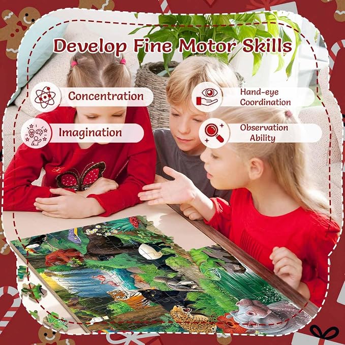 100 Piece Puzzles for Kids Ages 4-6 4-Pack Jigsaw Puzzles Set | Educational Learning Toys for Kids Ages 6-8 8-10, Birthday Gifts for Girls Boys