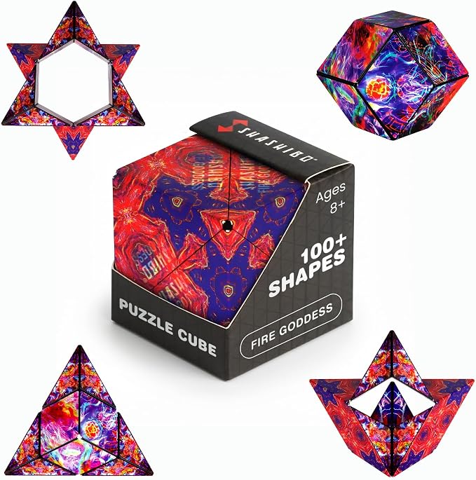Shashibo DODECA Magnetic Puzzle Cube, Stress Relief Fidget Toy | 100+ Possible Shapes, Sensory Fidget Toy For Adults & Kids, Fun Shape Shifting Puzzle Box For All Ages