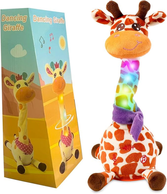Dancing Talking Giraffe Toy for Baby Toddler, Dancing Giraffe Toy Singing Mimicking Recording Repeating What You Say with LED English Sing for Boys Girls Gift, 15 Second Recorde(Adjustable Volume) | Mimicking Repeating What You Say, LED Flashing Plush ...