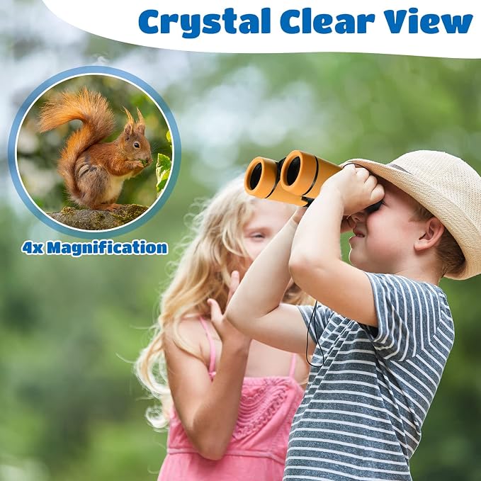 Yunsailing 6 Pcs Binoculars for Kids for Age 3-12 Years | Binoculars, Shock Proof Toy, Outdoor, Gift ,Hunting Folding, Small Telescope, for Bird Watching Learning Exploration