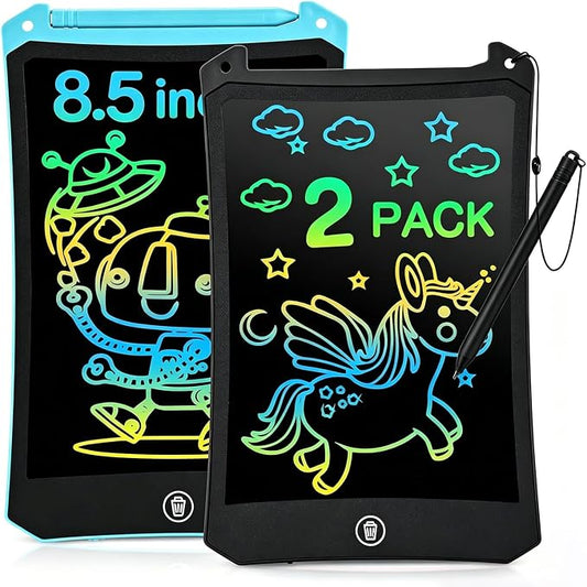 cimetech Toddler Girl Gifts, LCD Writing Tablet 2 Pack, Drawing Pad | Kids Toys for 3 4 5 6 Year Old Boys, 8.5 Inch Coloring Books, Travel Essentials Activities, Birthday Gifts Toddler Age 1-3