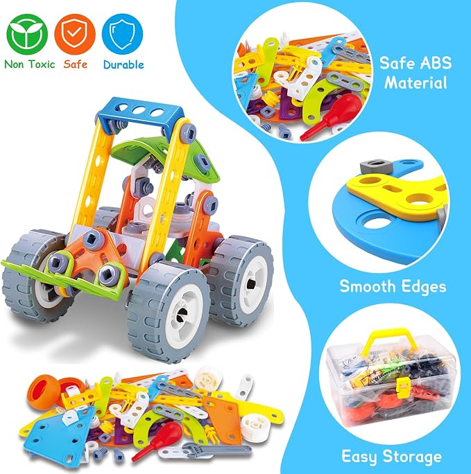 Tsomtto 10 in 1 STEM Toys for 4 5 6 7 8+ Year Old Boy Girl Birthday Gifts | Building Toys Stem Kits Activities for Kids Ages 4-8 5-7 6-8 Educational Learning Boy Toys Age 3-5 4-6 8-10 Engineering Games