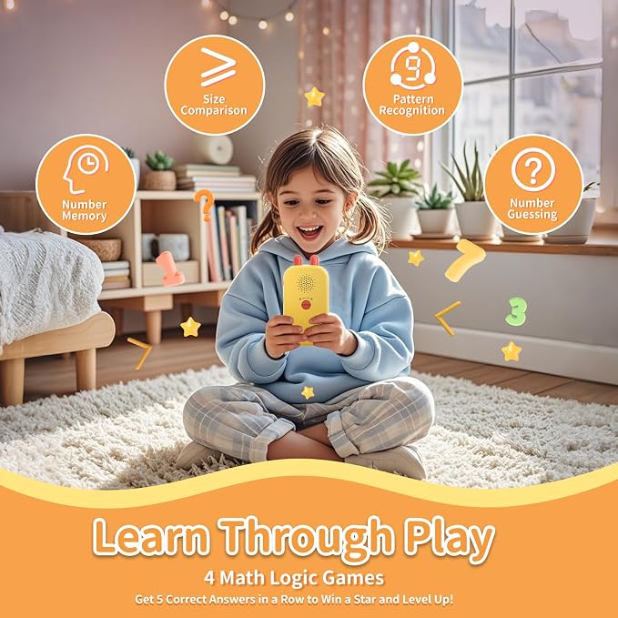 alilo Math Games for Kids Ages 5-12, Portable Math Toys for Travel | Practicing Addition, Subtraction, Multiplication and Division, Educational Toy with 5 Modes, 19 Math Games,50K Math Questions