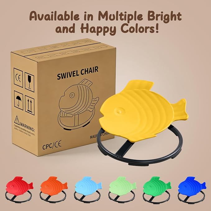 Autism Sensory Spinning Swivel Chair for Autistic Kids, Sensory Toys | 360° Spin Seat Toy for Children with Autism & ADHD, Sit and Spin Sensory Chair for Balance and Motion Training