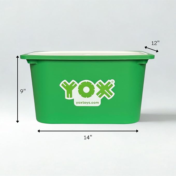 YOX Megabuilder, Creative Educational Building & Construction STEM Toy Set for Kids, Learning Toys for Children Ages 4-10, Boys & Girls Fun Gift, Classroom Supplies, 152 Parts, Storage Bin Included