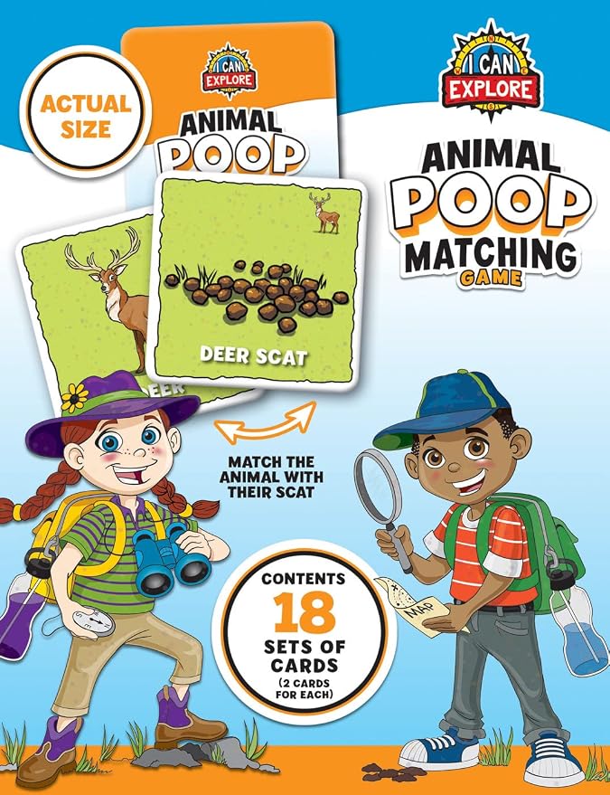 MasterPieces Licensed Kids Games - I Can Explore - Animal Poop Games for Kids & Family, Laugh and Learn