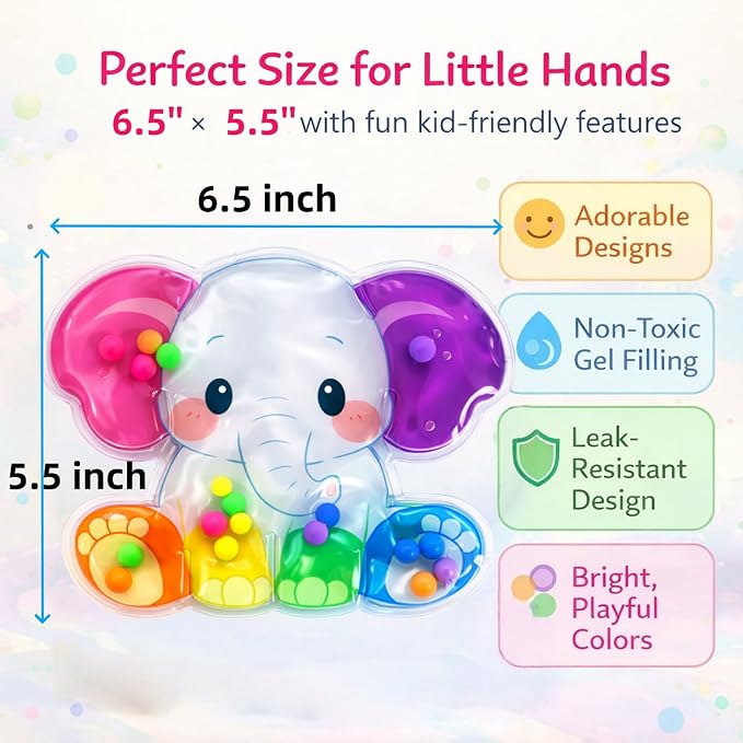 Sean's Choice Color Sorting Sensory Toys for Toddlers, Roadtrip Travel Essenstial Fine Motor Autism Fidget Preschool Classroom Activities for Kids (Elephant)