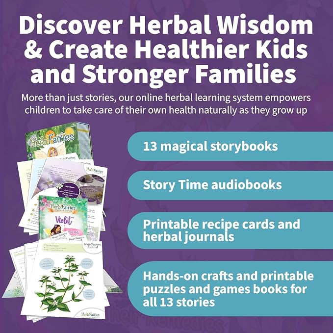 Herb Fairies 13 Plant Story Books Set, Includes a Digital Learning System | Fairy Books for Kids, Children’s Books About Fairies, Audiobooks, Crafts, Printables & Games, Interactive Educational Stories