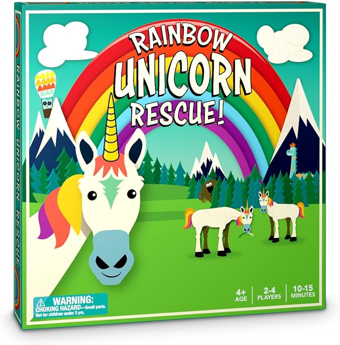 Rainbow Unicorn Rescue - Board Game for Kids Ages 4-8, Fun Family Board Games, Games for 4+ Year Olds, Kids Games for 4+ Year Old Birthday Gift, Unicorn Toy for Girls and Boys, Cooperative Board Games