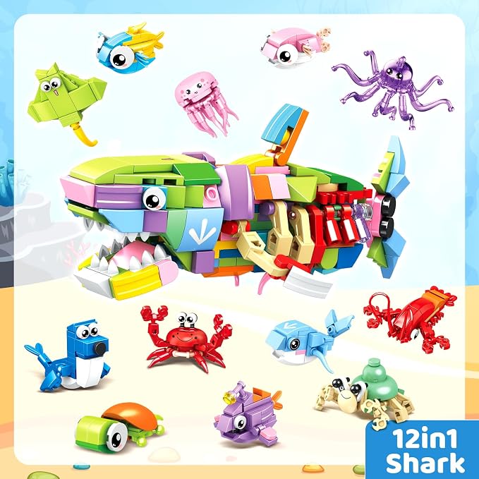 Mini Building Blocks Set Party Favors for Kids 4-8, 36PCS | Small Animal Building Kit, Treasure Box Prizes, Pinata Stuffers for Kids, Prize Kids Classroom, Goodie Bag Stuffers