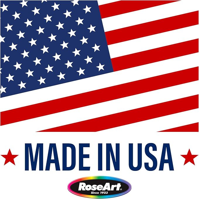 RoseArt Map of USA Puzzle for Kids – 100 Large Pieces, 24" x 18" – Educational United States Puzzle with Fun State Illustrations – Made in USA – Learning Toy for Ages 6+