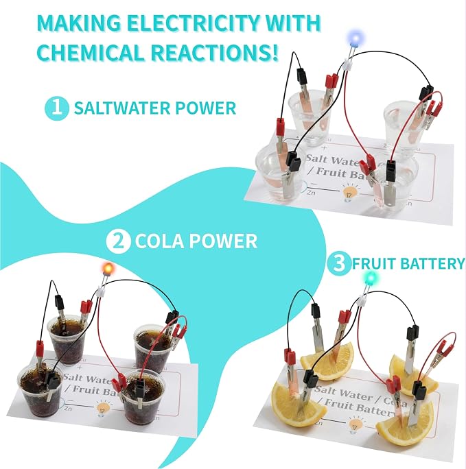 STEM Electric Circuit Kits - 8 Experiments in 7 Sets Science Circuit Kit Electricity for Students, Circuits Engineering Projects All in Electrical Educational Science Projects for Beginners
