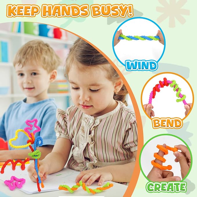 Sensory Fidget Toys for Kids - 6PCS Quiet Fidget Toys for Classroom Calm Down Corner, Christmas & Birthday Gifts for Boys Girls Teen, Gifts for People with Autism ADHD Anxiety Easter Basket Stuffers