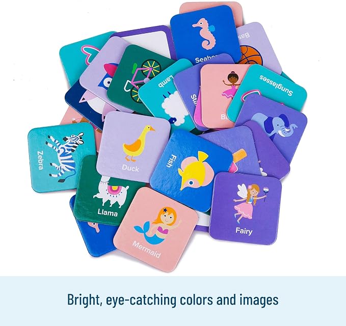 Wildkin Memory Matching Game – 36 Educational Pairs for Toddlers & Preschool - Girl