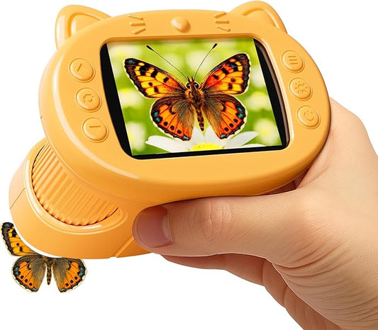 Handheld Digital Mini Microscope for Kids: 1000X 4K 2.4" Microscopes Toys | Portable Pocket STEM Electronic Learning Educational Science Kit 8-12 Birthday Gift 4 5 6 7 Year Old Boy Girl