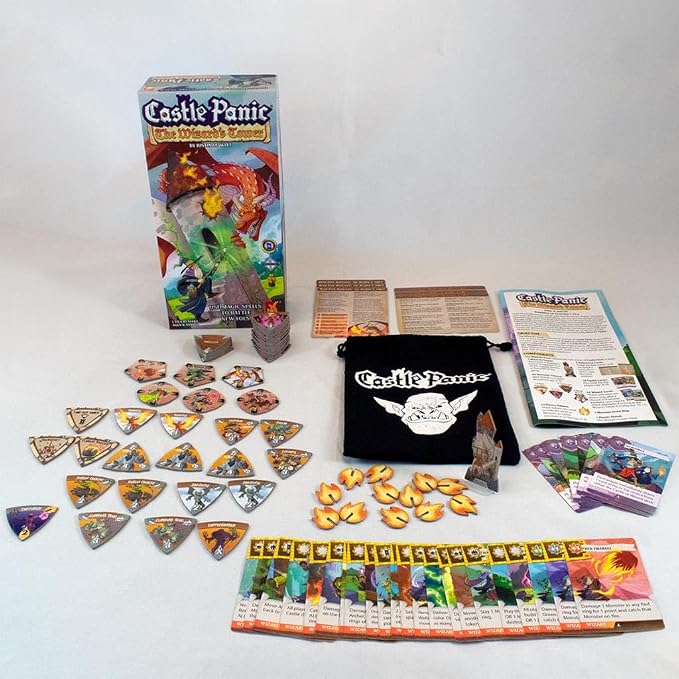 Fireside Games Castle Panic: The Wizard's Tower Strategy Expansion | Requires Castle Panic base game, New challenges, Additional components, Cooperative strategy, Fantasy theme
