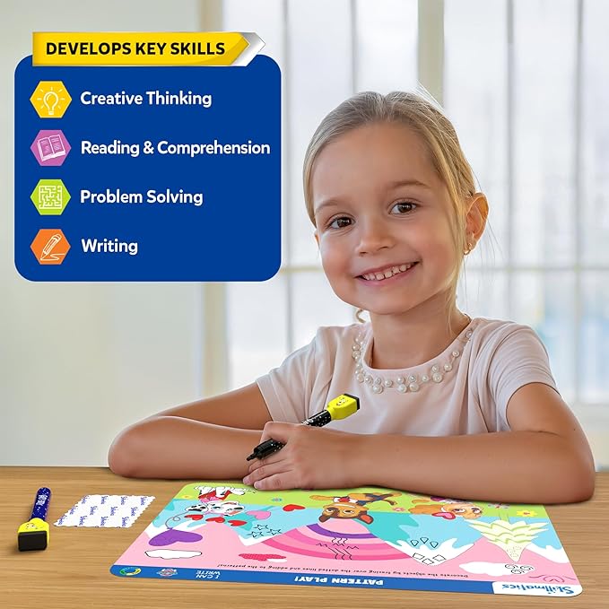 Skillmatics I Can Write – PAW Patrol, Preschool Learning Activity Toy | Reusable Write and Wipe Mats, Educational Book, Back to School, Montessori Gifts for Students, Kids, Toddlers Ages 3, 4, 5, 6