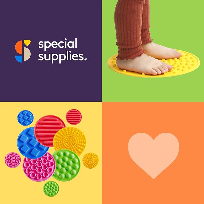 Special Supplies Matching Game Sensory Discs, 5 Sets, Tactile Stimulation for Kids, Supports Autistic and Processing Challenges, Calming and Stimulating Early Learning Play, Eye Mask Included
