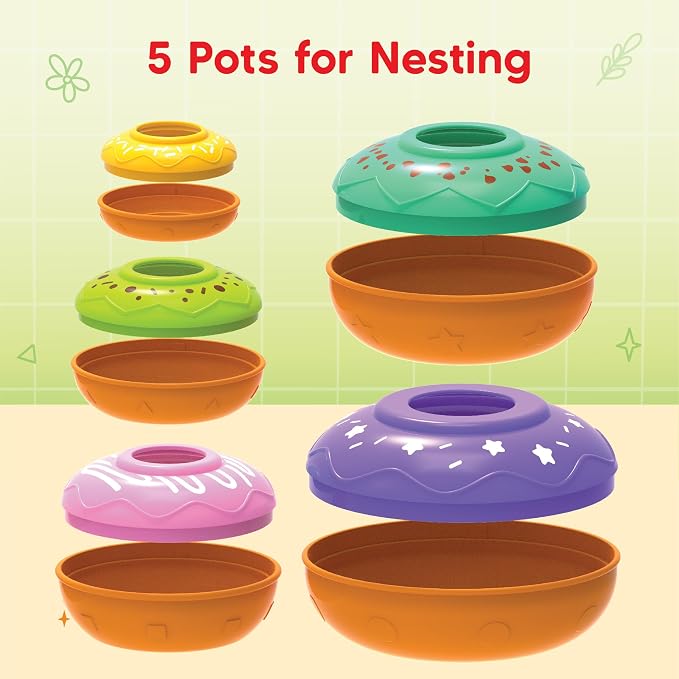 Imagimake Leaps & Bounds - Nesting Doughnuts, Montessori Toy, Ages 12M+ | Early Learning Montessori Toy, Learn Colors, Sizes & Stacking Skills, Birthday Gift for Boys & Girls Ages 1,2,3 Years Old