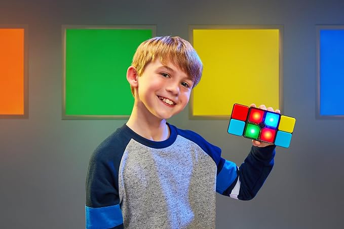 Moose Games Flipslide, Handheld Puzzle Game, Travel Toy Ages 8-13 | 4 modes (Speed, Multiplayer, Level, Memory) fast-paced puzzle fun; travel game and great gift for boys and girls ages 8-13