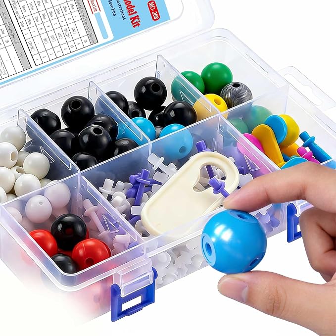 Chemistry Molecular Model Kit (208 Pcs) for Student and Teacher,Organic and Inorganic Chemistry Learning Set,Motivate Enthusiasm for Learning Chemistry and Raising Space Imagination