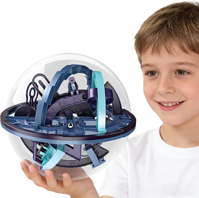 3D Maze Ball,Interactive Maze Sphere Game with 158 Obstacles | 3D maze puzzle ball game,Brain Teaser Puzzle Balls for Boys,Labyrinth Puzzle Ball Kids Education Toys