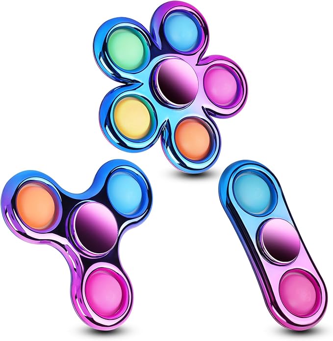Figrol Fidget Toys 3 Pack,Pop Fidget Spinner for Kids & Adults Relieves Stress and Calm Down,Sensory Toys for Kids with Autism ADHD Toy