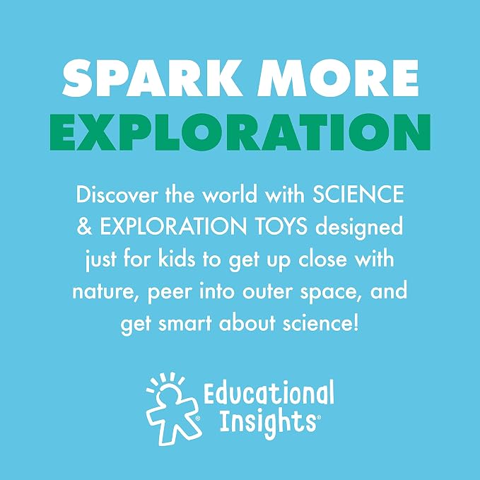 Educational Insights GeoSafari MicroPro 95-Piece LED Microscope Set - High Powered Microscope for Kids 8-12, Scientist Kit for Kids with Prepared Slides and Blank Slides, Home or Classroom Science Set