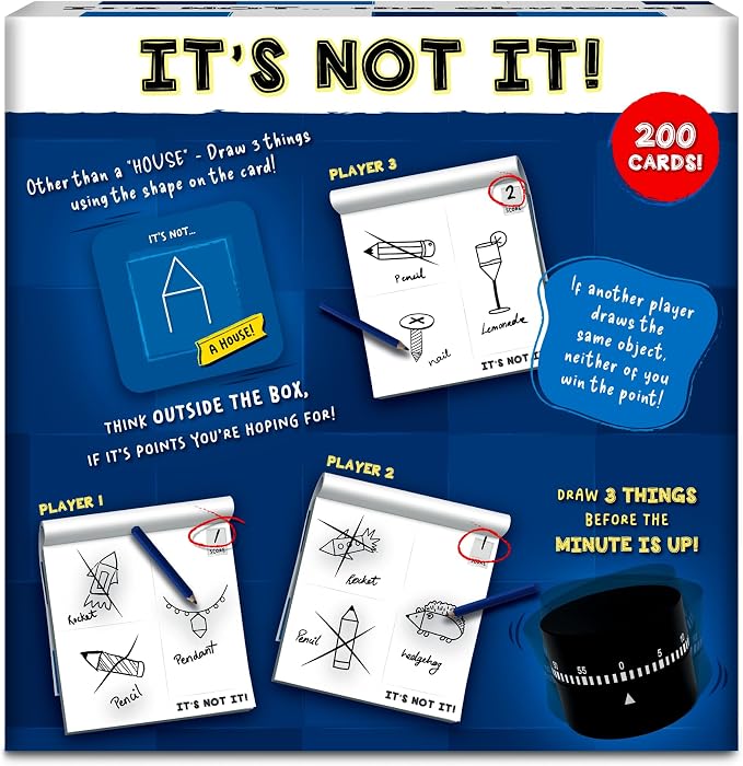 Skillmatics Card & Board Game – It’s Not It, Hilarious Drawing Game | Fast-paced Fun, Perfect for Family Game Nights, Race to Doodle, Gifts for Kids, Teens, Adults Ages 7, 8, 9, 10 & Up