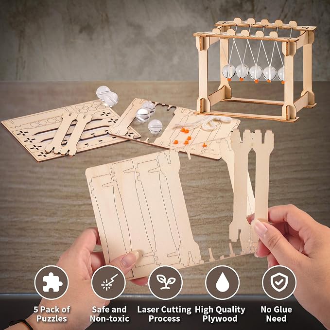 STEM Science Kits for Kids Age 8-10 8-12, Wood Building Crafts Kits for Boy | STEM Toys for Ages 8-13 9 10 11 12-14 Year Old Gifts Ideas, Science Engineering Experiment Kit 5-7, 3D Puzzles Projects 10-12
