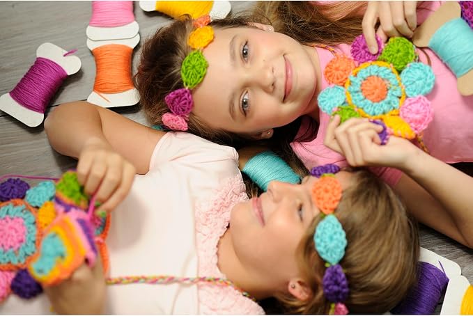 4M Easy-to-Do Crochet Kit - DIY Knitting Set for Beginners & Kids Ages 8+ | All-in-1 yarn craft kit includes hooks and materials to create a mini bag, coasters, and placemat with ease