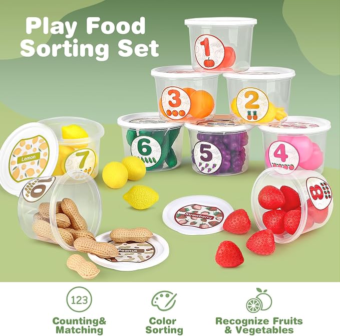 Joyreal Wooden Color Shape Sorting Toys for Toddlers, Montessori Fine Motor Skill Toy Matching Games, Preschool Learning Educational Toys Gifts for Boys and Girls (Kids Edition)