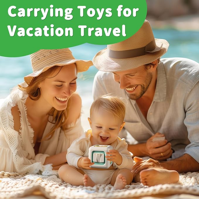 SOCBTNSO Montessori Busy Cube Travel Toy for Toddlers | Learning Fine Motor Skills, 1st Birthday Gifts for 1 Year Old, 6 9 12 Months Baby
