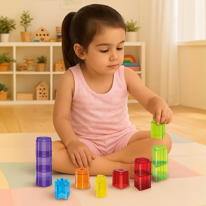 Imagimake Leaps & Bounds - Bath Blocks, 3-in-1 Bath Toy, Ages 12 Month+ | Early Learning Bath Toy, Learn Numbers, Colors & Stacking Skills, Birthday Gift for Boys & Girls Ages 1,2,3 Years Old