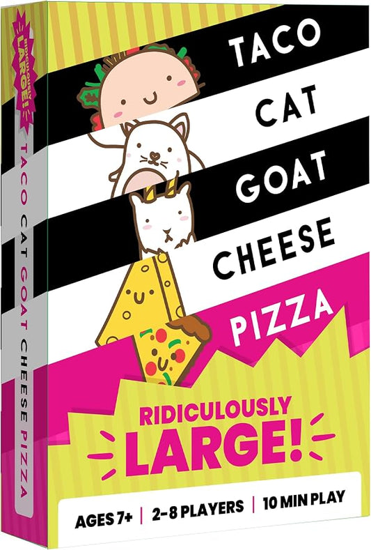 Taco Cat Goat Cheese Pizza Ridiculously Large Edition Wildly Entertaining Oversized Card Game for Family Game Night | Easy to Play 10 Min Rounds | for Kids, Teens, Adults, and Families | 2-8 Players | Ridiculously Large Edition feauturing oversized 8.5...