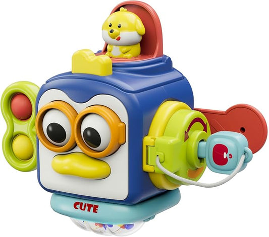 Toys for 1 Year Old Boy, Busy Cube Montessori Toys for 1+ Year Old,Sensory Toys for Toddlers 1-3,Fine Motor Skills Educational Toys,Birthday Gift for Baby Aged 6, 9, 10, 12, 18 Months