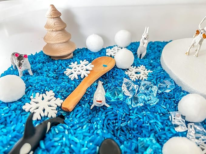 Kids Sensory Bins Montessori Sensory bin, Sensory Toys, Sensory Bins, Sensory Bin for Preschoolers (Arctic Animals)