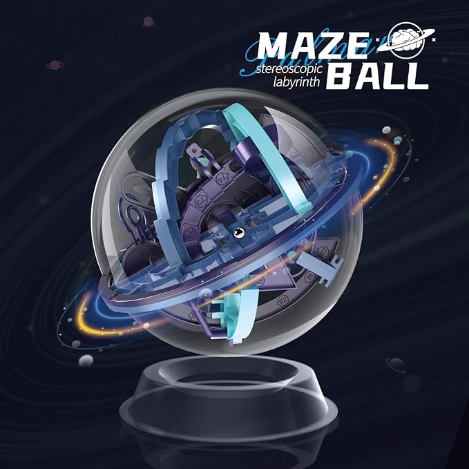 3D Maze Ball,Interactive Maze Sphere Game with 158 Obstacles | 3D maze puzzle ball game,Brain Teaser Puzzle Balls for Boys,Labyrinth Puzzle Ball Kids Education Toys