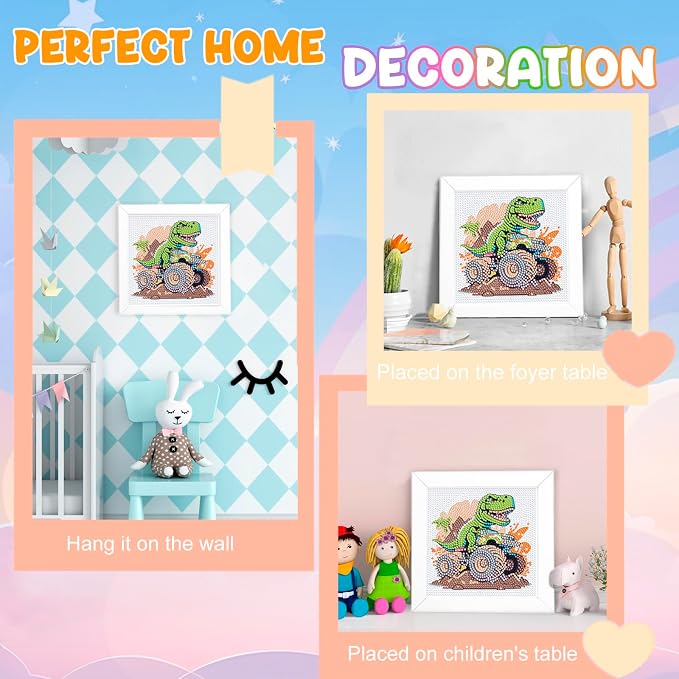 Diamond Art Kits with Wooden Frame - Arts and Crafts - Dimond Art Painting by Numbers - GEM Art for Beginners Adult Home Wall Decor