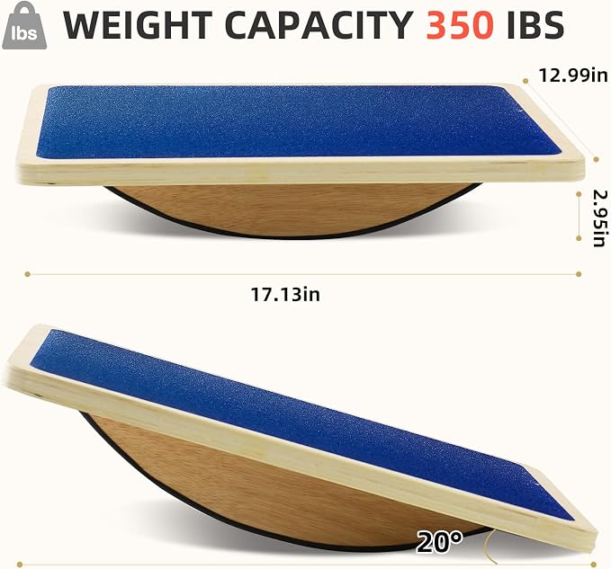 Juoe Balance Board Wobble Board,Balance Toys for Physical Therapy | Wooden Wobble Balance Board for Adults and Kids,Balance Training,Standing Desk Core Strength Balance Rocker Board