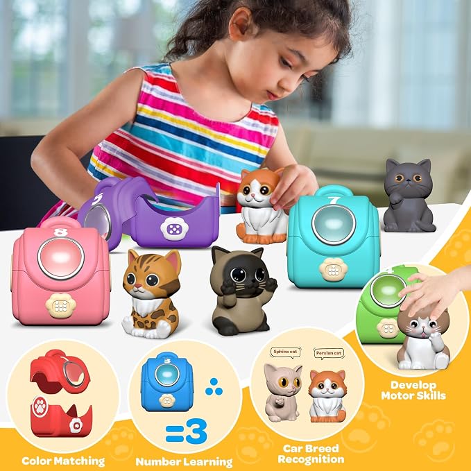 Letapapa Toddler Toys for 1-3 Year Old, Montessori Toys Themed Dog for Baby | Educational Counting, Matching & Sorting Toys Activities, Fine Motor Skills Christmas Birthday Gifts for Baby Boy Girl 12-18M