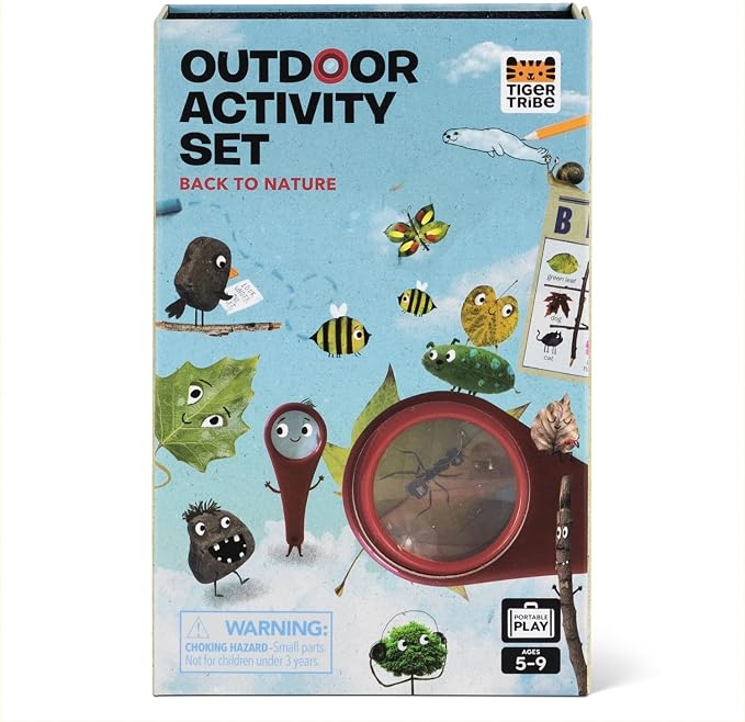 Tiger Tribe: Outdoor Adventure Set for Kids, Engaging Nature Exploration Activity Kit with Chalk, Magnifying Glass & More for Ages 5+