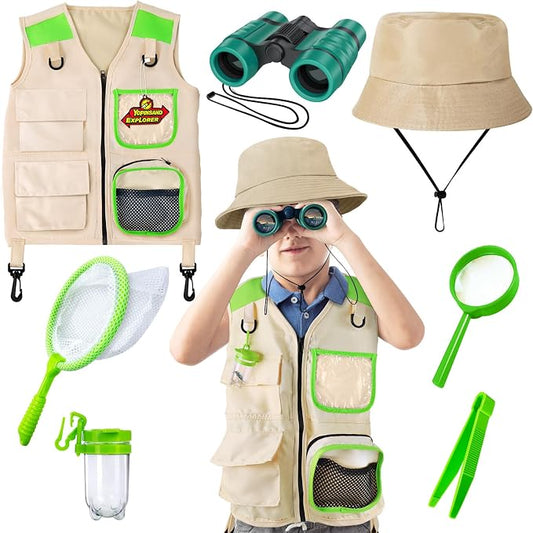 YOPINSAND Kids Explorer Kit & Bug Catcher Kit, Kids Outdoor Exploration Set | Camping Gear with Vest & Hat, Ideal Outdoor Camping Adventure Toys for Ages 3 4 5 6 7 8 Boys Girls