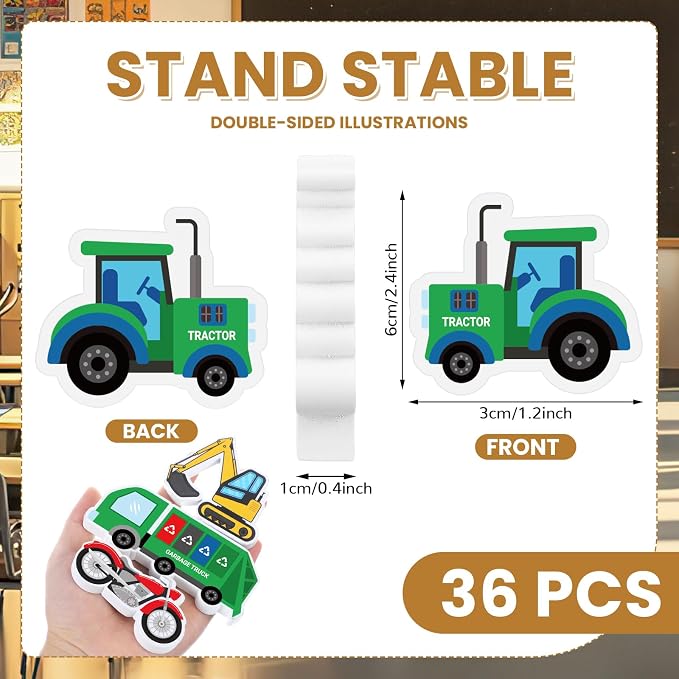 Kathfly 36 Pcs Wooden Community Helpers Vehicles, Career Figures Toy | Multicultural Career Blocks for Social Emotional Learning, Creative Play Figures, Preschool Classroom Teaching Wooden Set