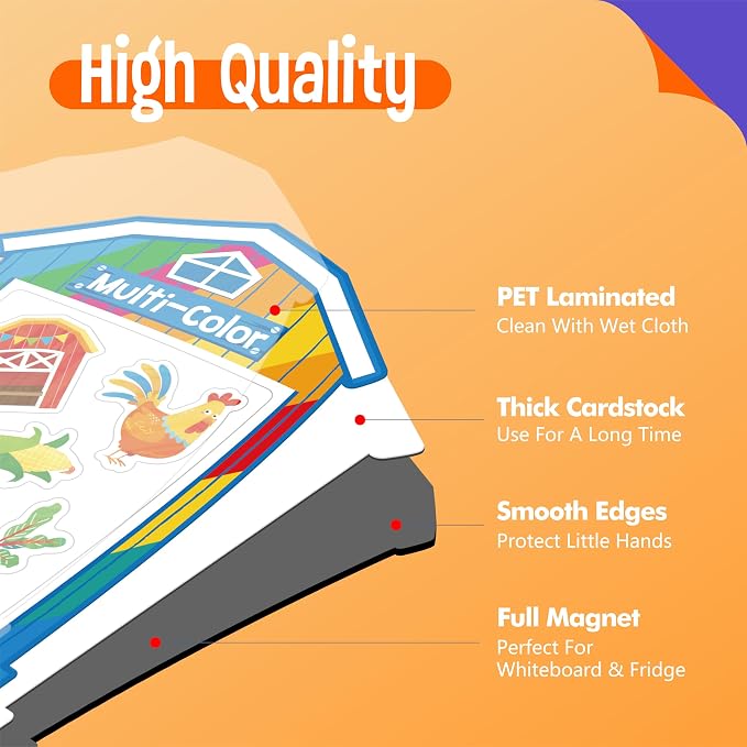 12 Pieces Magnetic Color Sorting Toys, 60 Color Magnets Educational Refrigerator Whiteboard for Baby Toddlers Kids Magnets